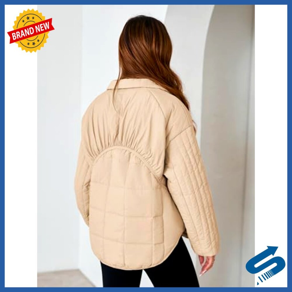 Oversized Lightweight Quilted Pullover Jacket Hal… - image 3